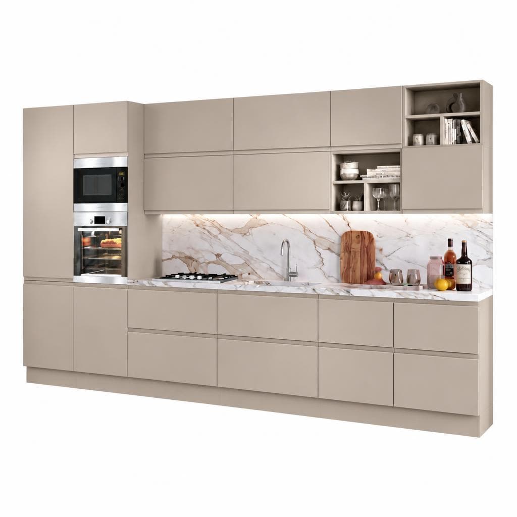 Cucina Terra di Siena laccato opaco composizione tipo – Mondo Convenienza