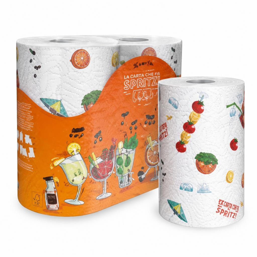 Carta da cucina Spritz 3 veli, 180 strappi, 2 rotoli - Offerta nel negozio Lidl