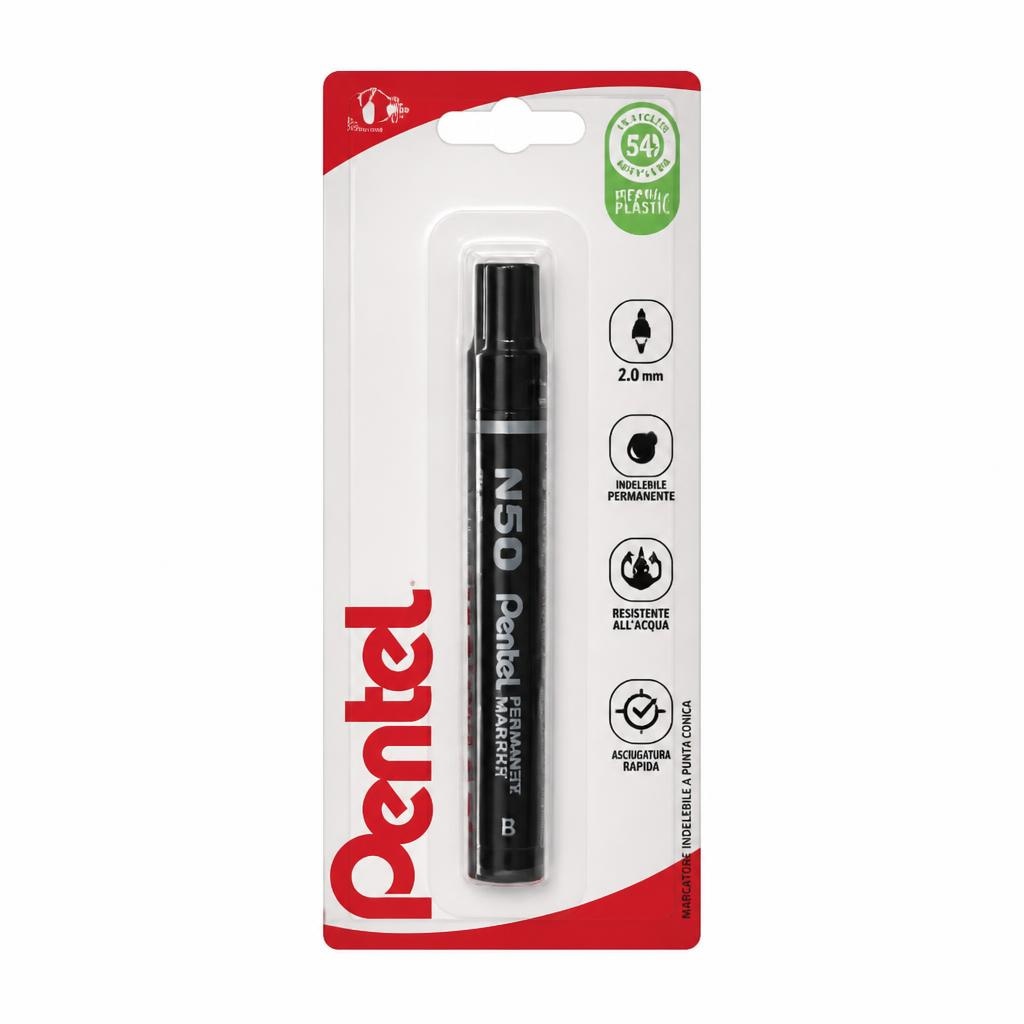 Marcatore indelebile a punta conica Pentel N50 in offerta da Coop