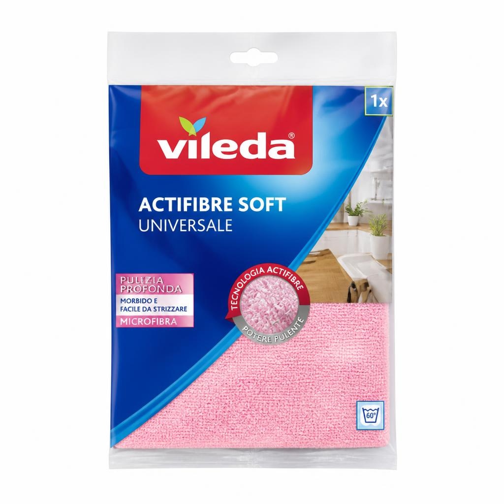 Panni multiuso in microfibra Vileda Actifibre Soft o Vetri in offerta da Bennet