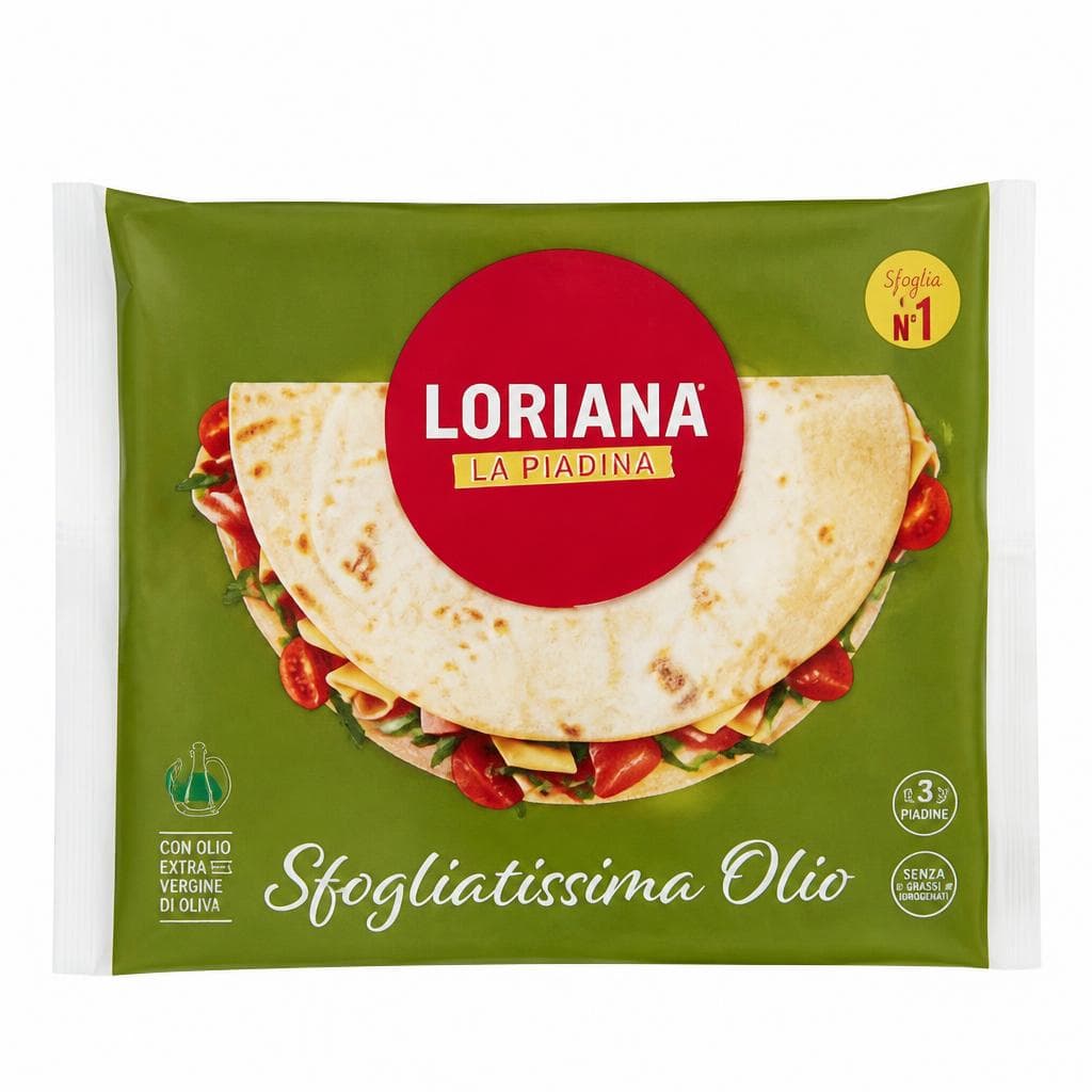 3 Piadine Sfogliatissima all'olio, 350 g Loriana – Iper La grande i