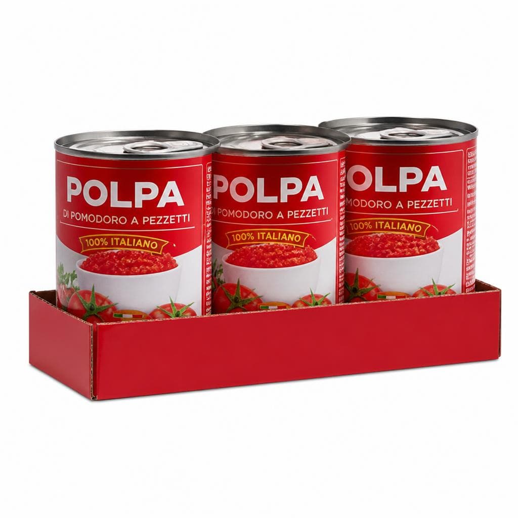 Polpa di pomodoro a pezzetti, 6 x 400 g – Eurospin