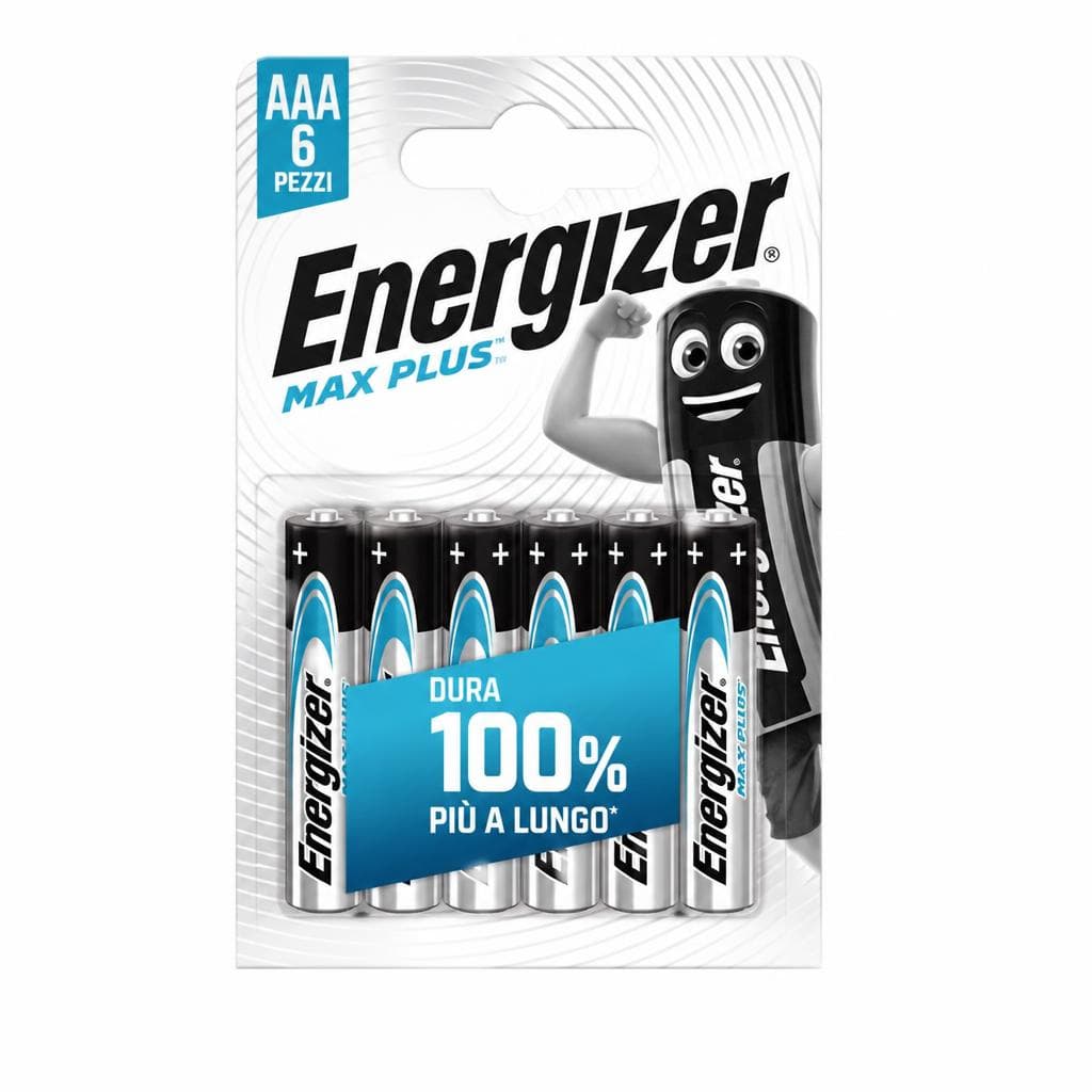 Pile alcaline Max Plus Energizer, 6 pezzi – Esselunga
