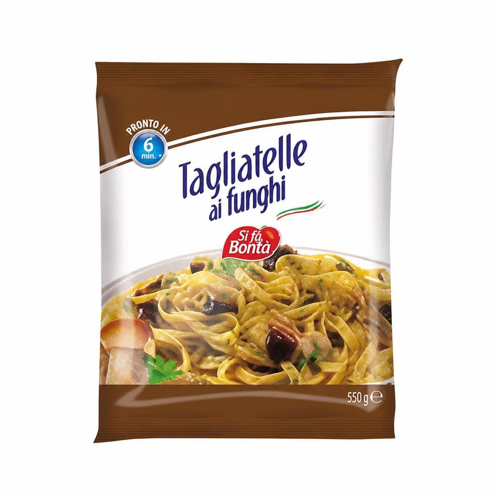 Tagliatelle ai funghi, 550 g Si Fa Bontà – Dpiù