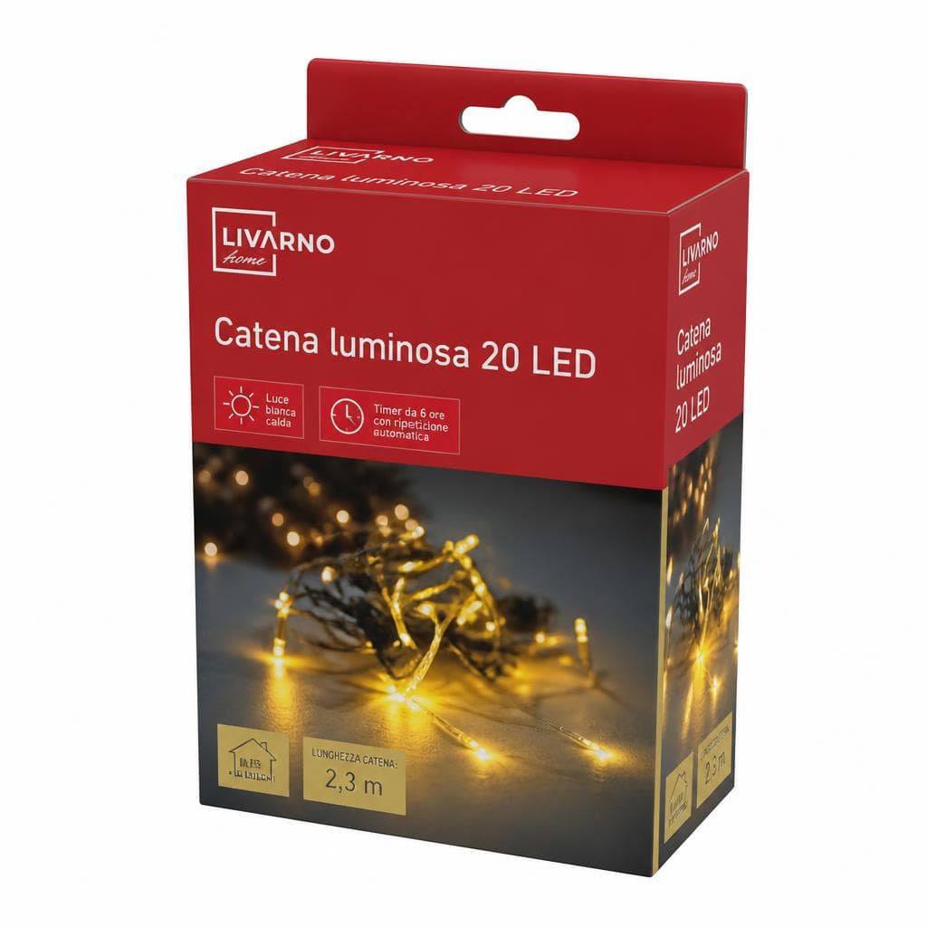 Livarno catena luminosa 20 LED, 2,3 m LIVARNO home – Lidl