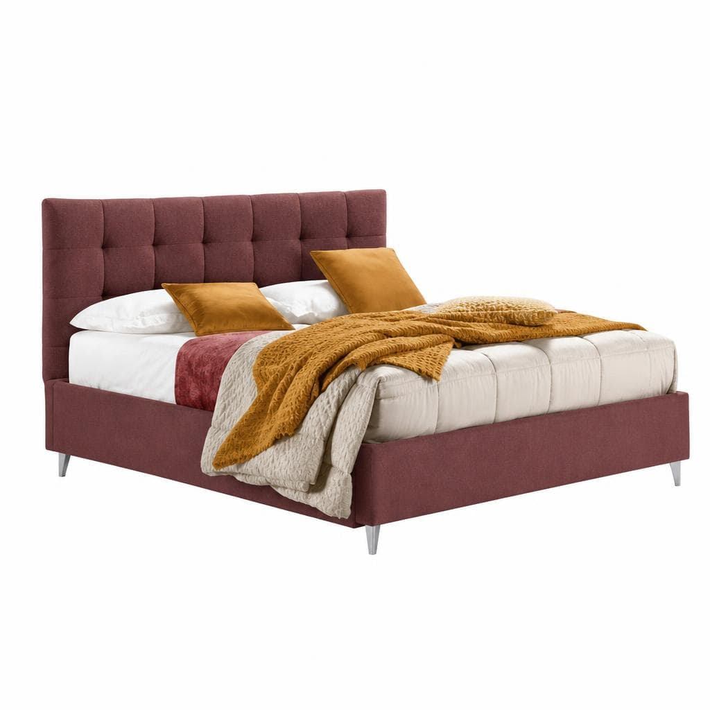 Letto matrimoniale con contenitore e piedini Grace, 176x202x106h cm – Mondo Convenienza