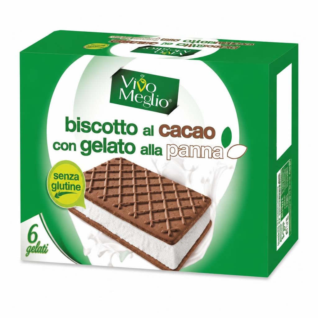 Biscotti al cacao con gelato alla panna Vivo Meglio g 330 - Offerta nel negozio MD