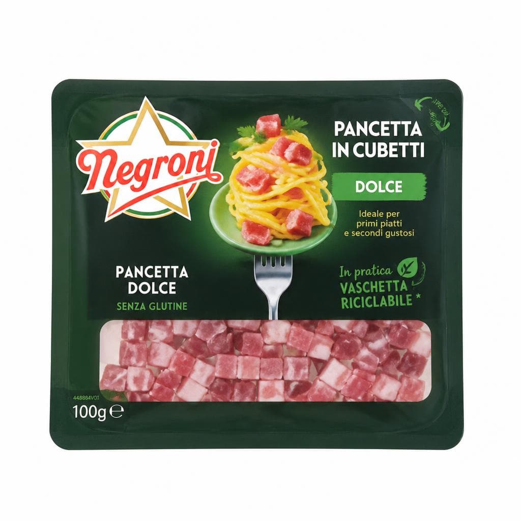 Pancetta in Cubetti Negroni, 4x75 g – Il Gigante