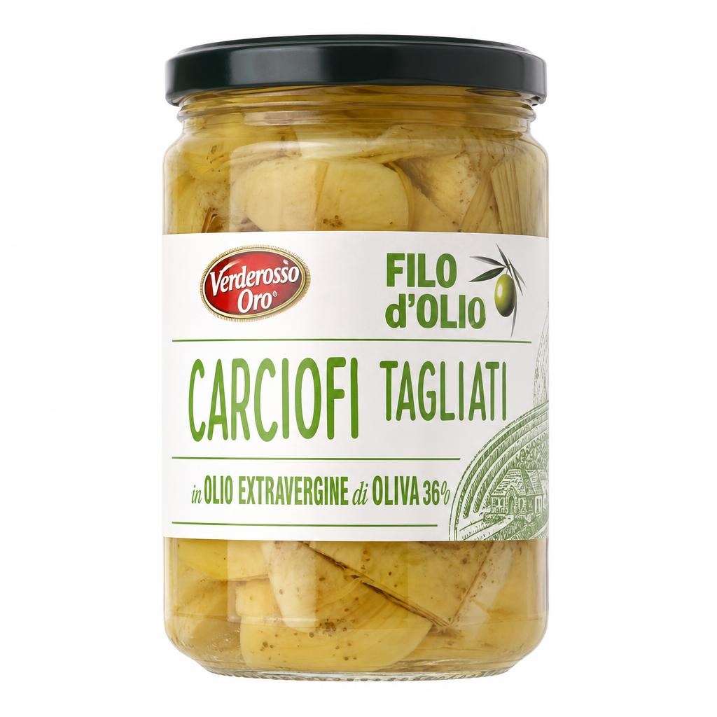Verderosso Oro Carciofi Tagliati in Agrodolce 185 g in offerta da Dpiù