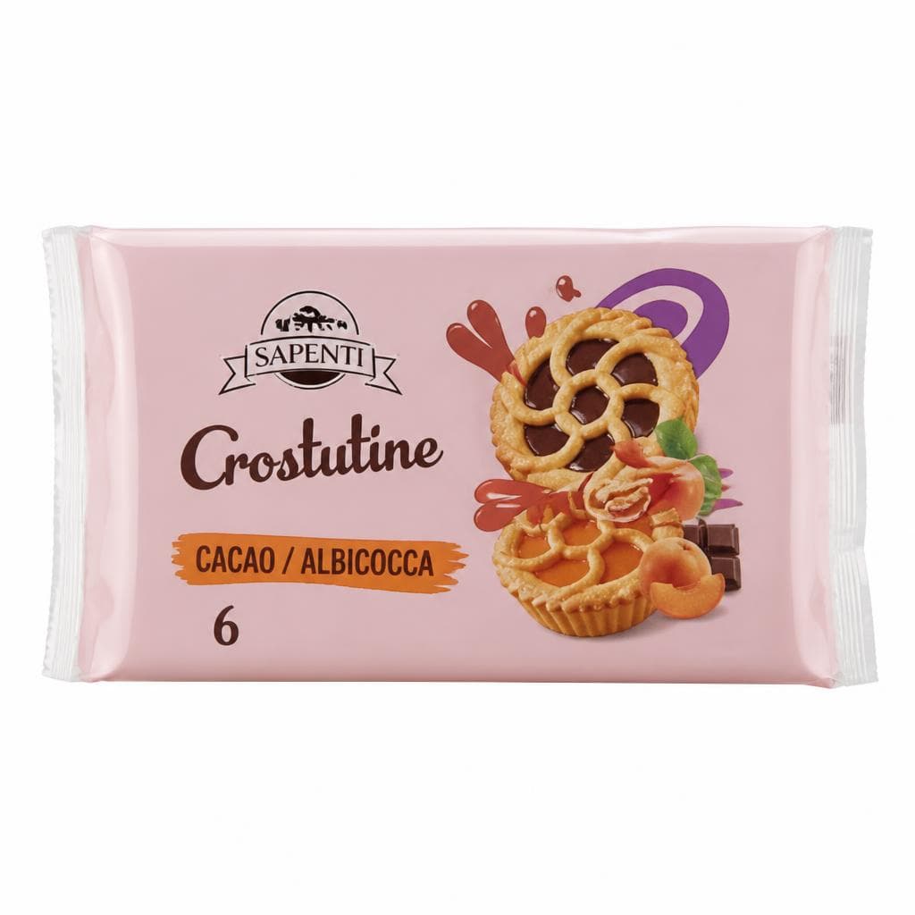 Crostutine cacao / albicocca, 6 x 40 g Le Monineville – Dpiù