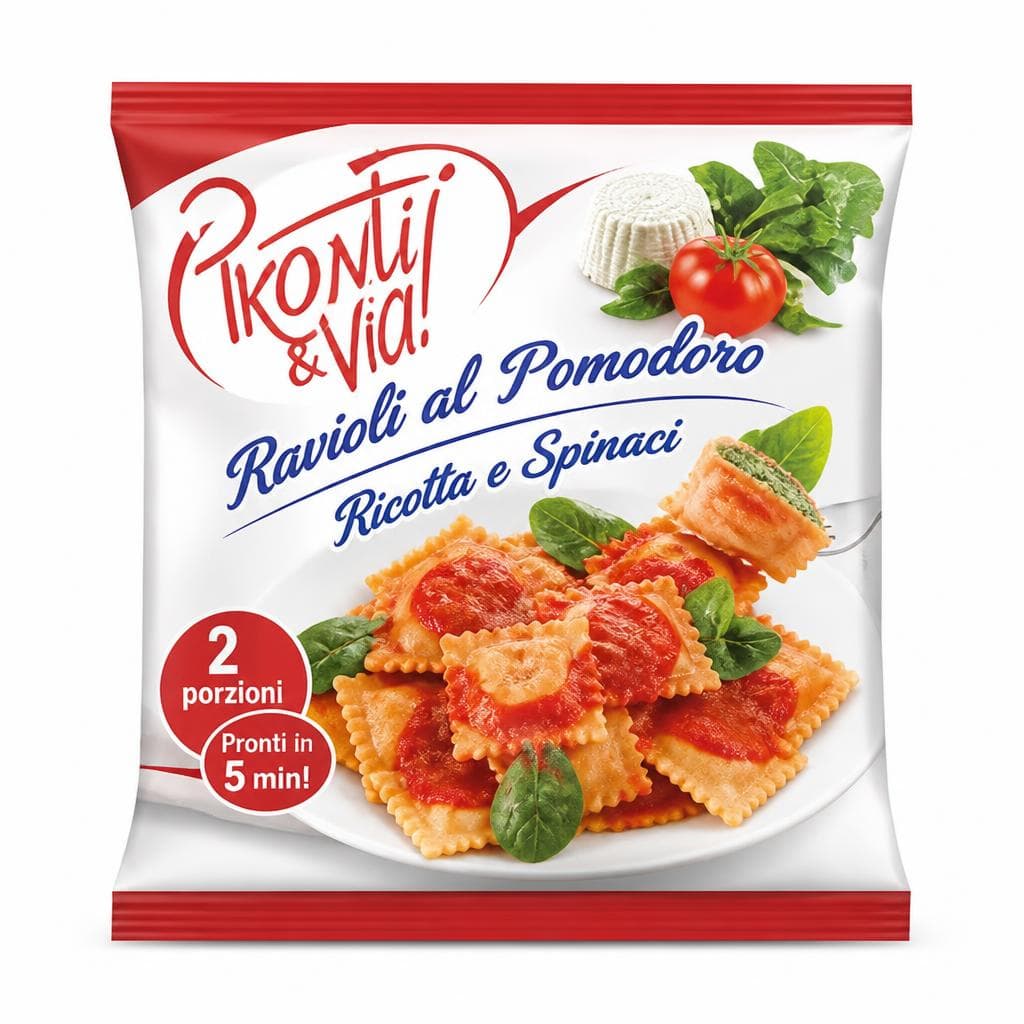 Ravioli al pomodoro ricotta e spinaci, 500 g Le Specialità di Beppe – MD