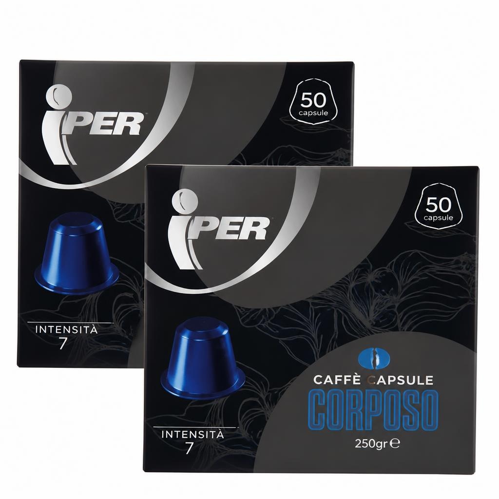 50 Capsule caffè corposo o deciso compatibili con sistema Nespresso® 250 g Iper in offerta da Iper La grande i