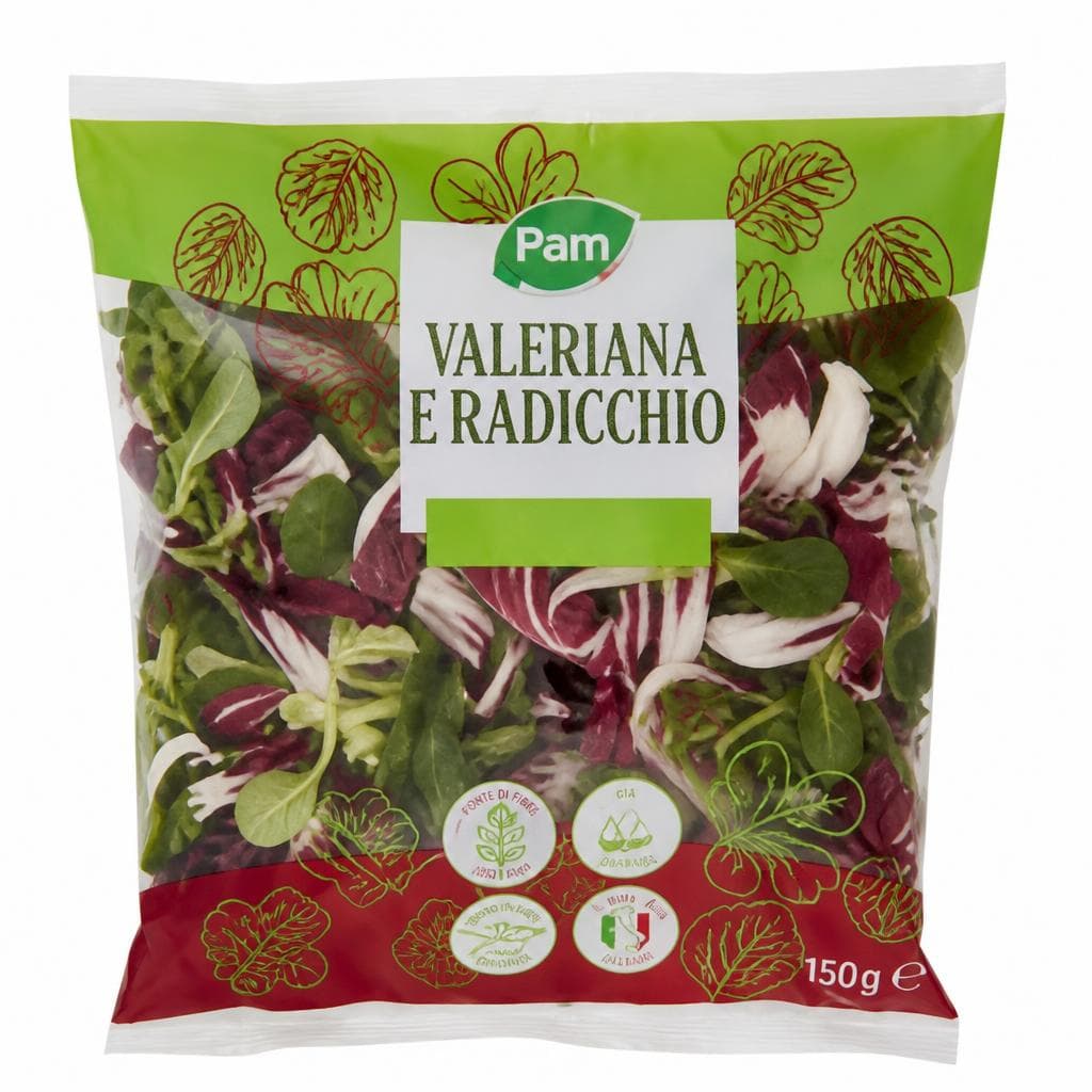 Valeriana e radicchio, 150 g Pam – Panorama