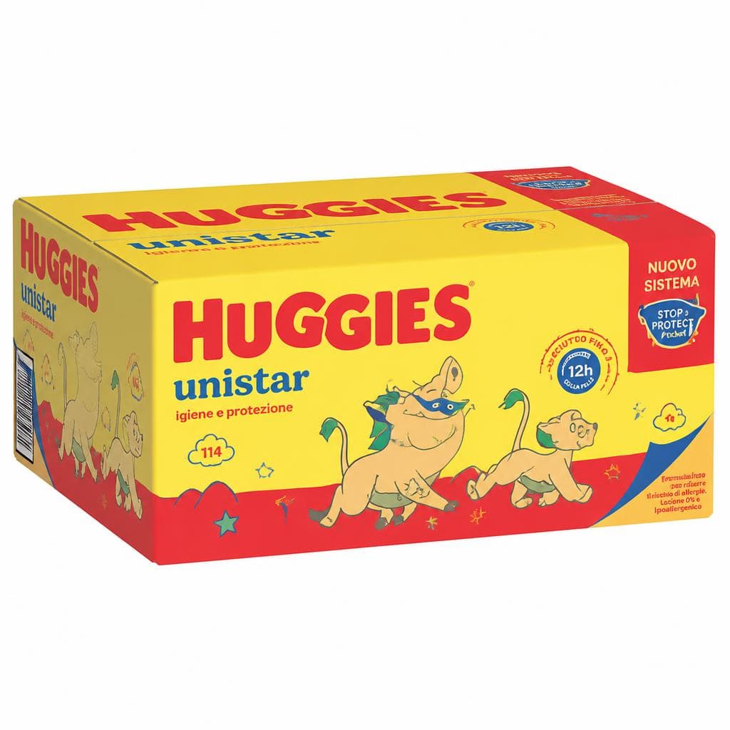 Huggies Unistar 144/105/126 pezzi in offerta da Risparmio Casa