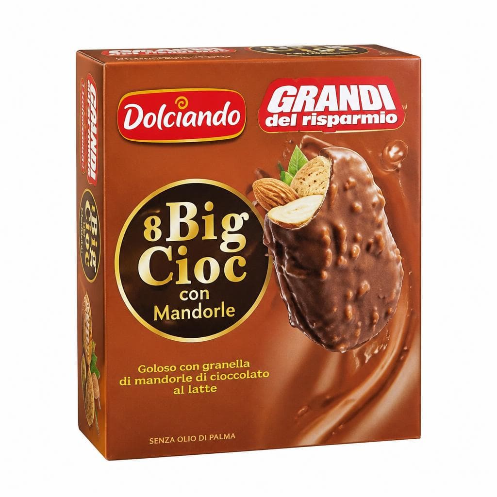 Dolciando Grandi del risparmio Big Cioc con mandorle, 6 pz, 510 g – Eurospin