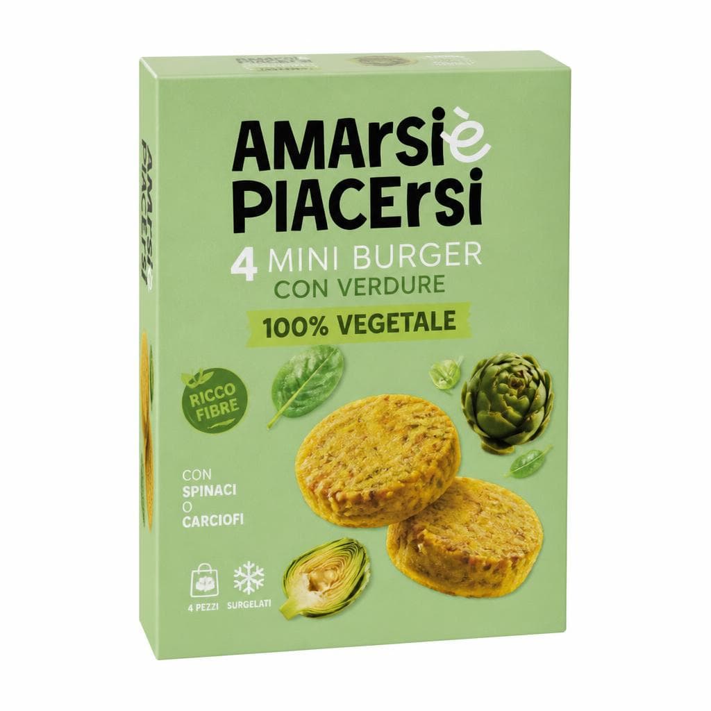 Mini burger con spinaci o burger con carciofi vegetali, 160 g Amarsi è Piacersi – Iper La grande i
