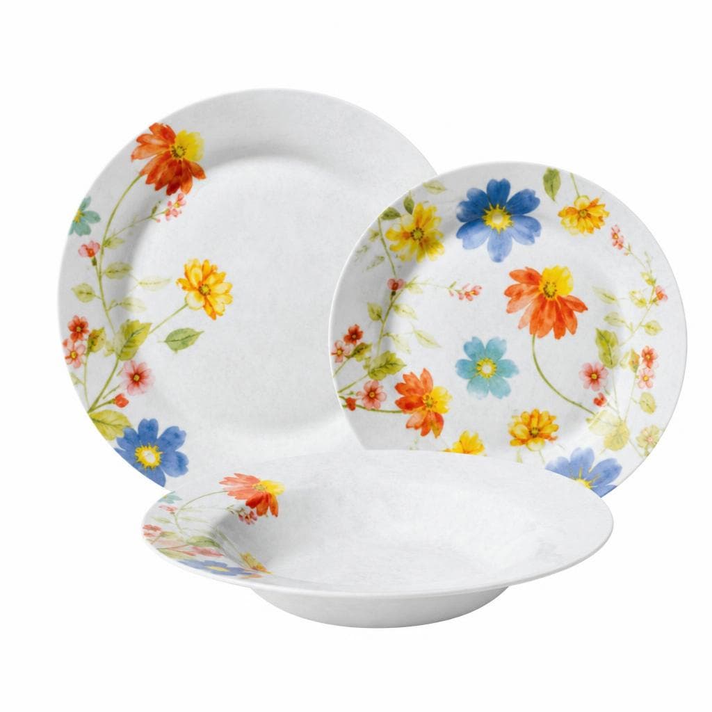 Servizio Piatti Floreali, 18 pezzi – Carrefour