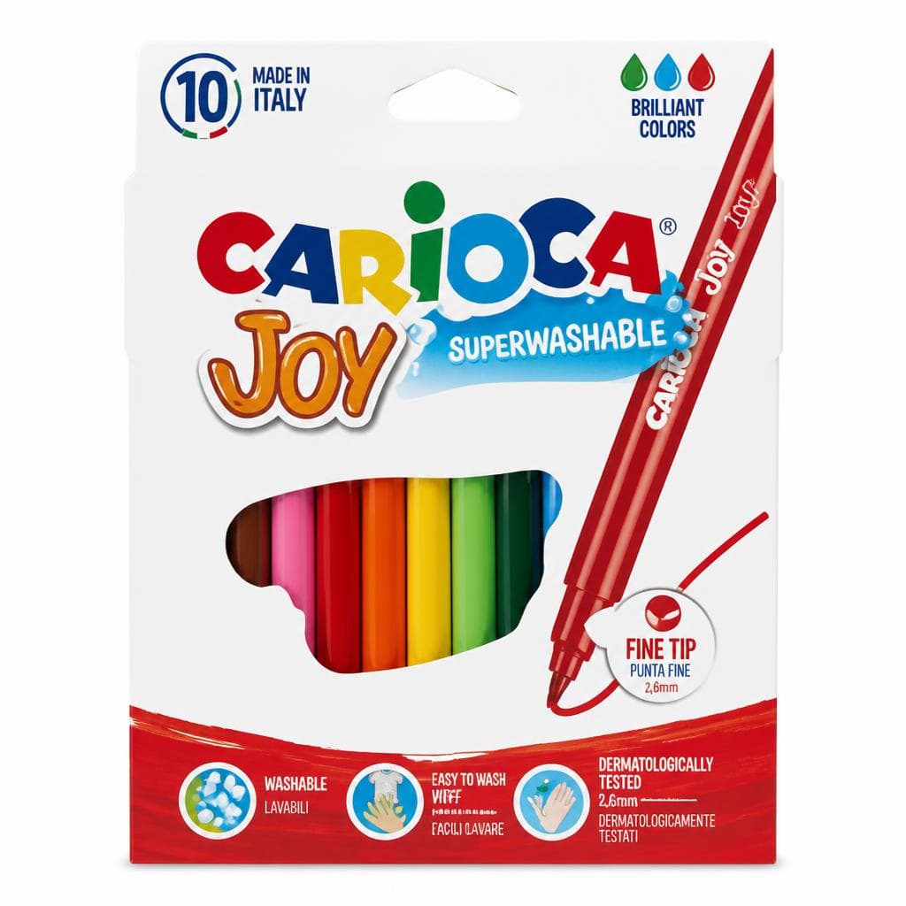 Pennarelli lavabili Carioca Joy, 10 pezzi – Panorama