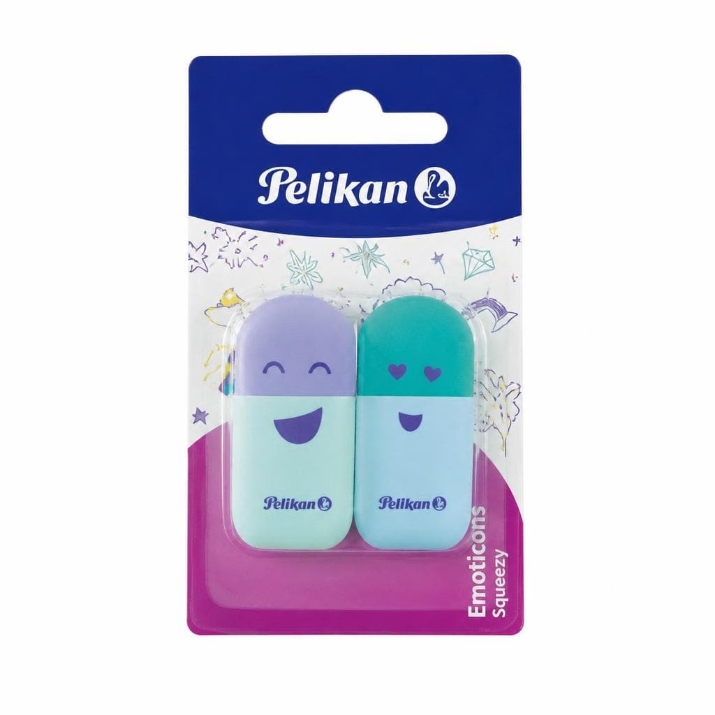 Gomme Pelikan Emoticons Sqeezy 2 gomme in offerta da Coop