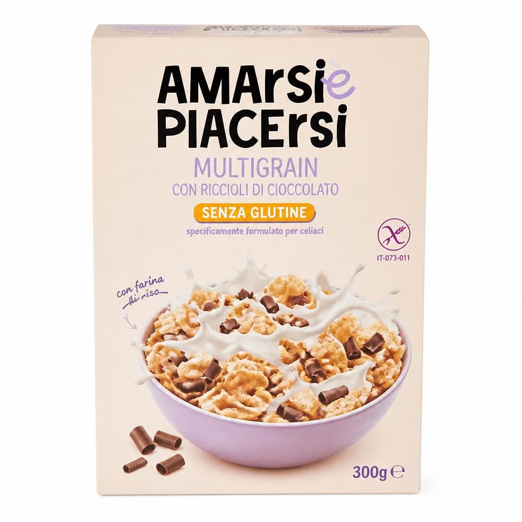 Muesli con frutti rossi senza zuccheri aggiunti o Multigrain con riccioli di cioccolato senza glutine, Corn flakes senza glutine o senza zuccheri aggiunti 300 g / 375 g Amarsi è Piacersi in offerta da Iper La grande i