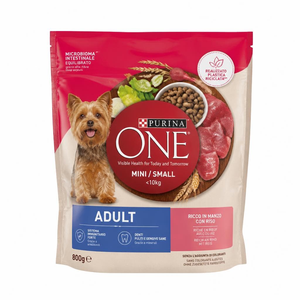 Purina One Mini crocchette per cani Adult 800 g in offerta da Panorama