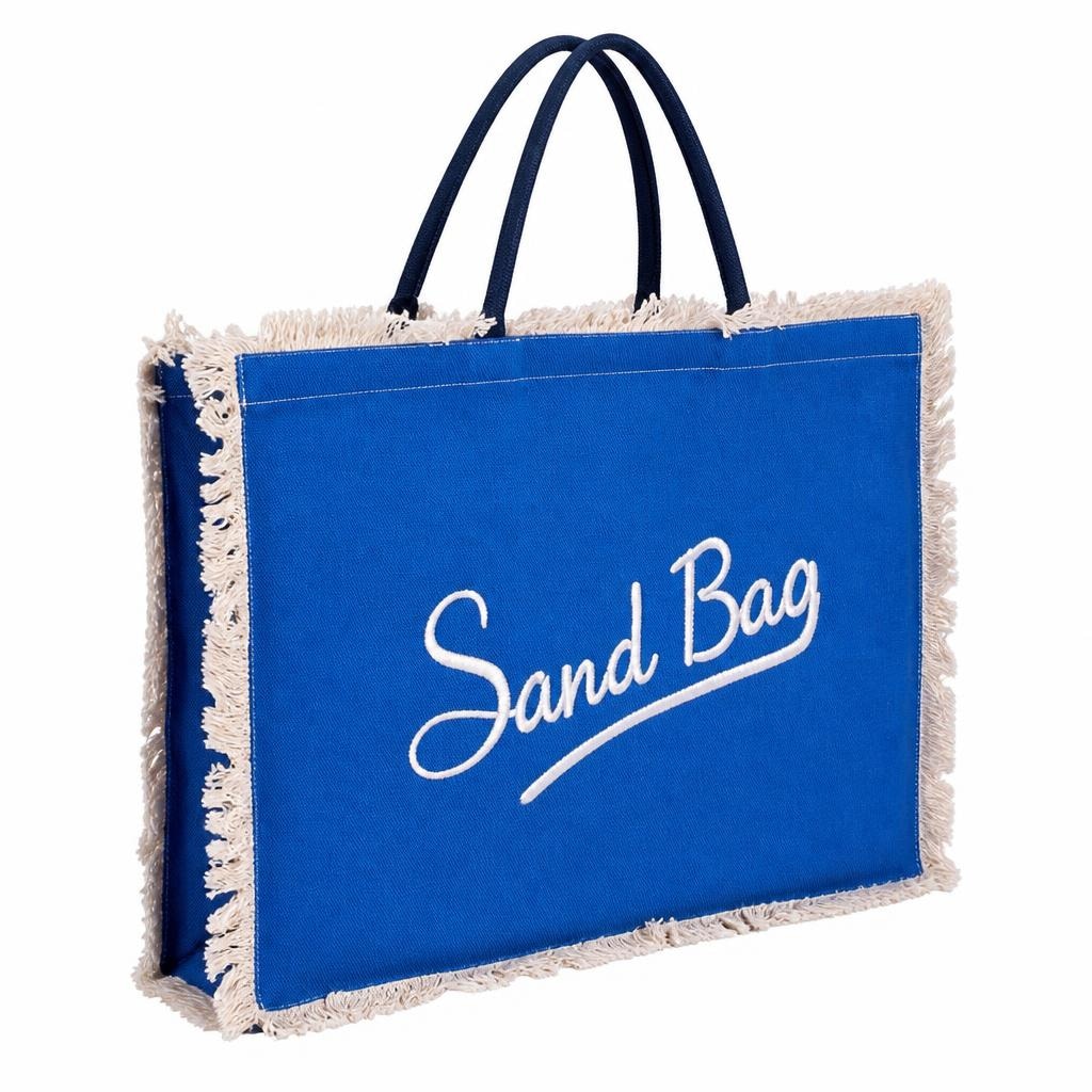Borsa Mare Sfrangiata con Ricamo Sand Bag o Sunset - Offerta nel negozio Bennet