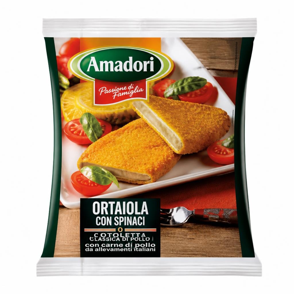 Ortaiola con spinaci o cotoletta classica di pollo 700 g Amadori in offerta da Panorama