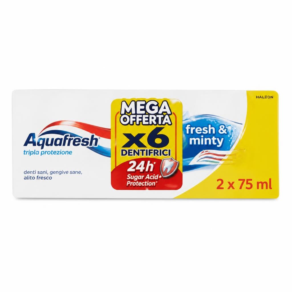 Aquafresh dentifricio tripla protezione, 6 x 75 ml – Bennet