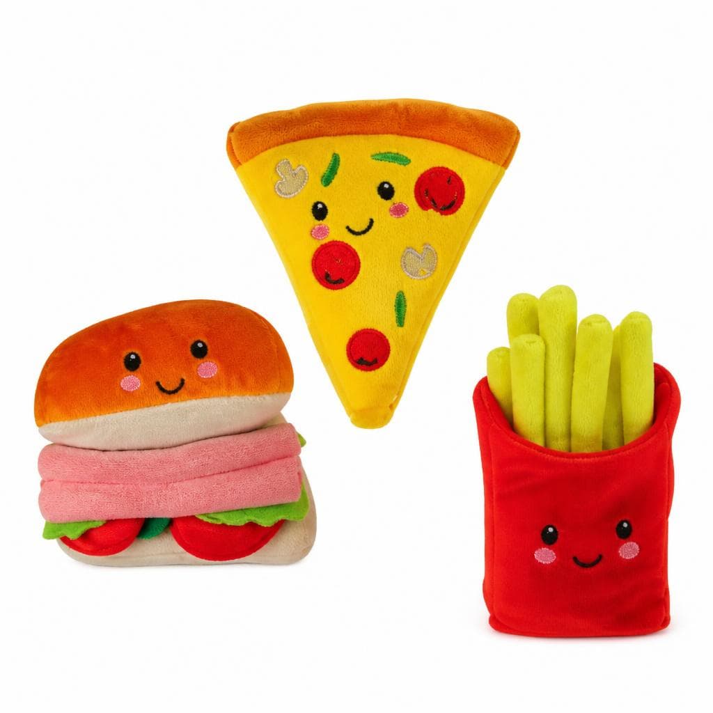 Peluche Fast Food o Frutta, 2 pezzi – Carrefour