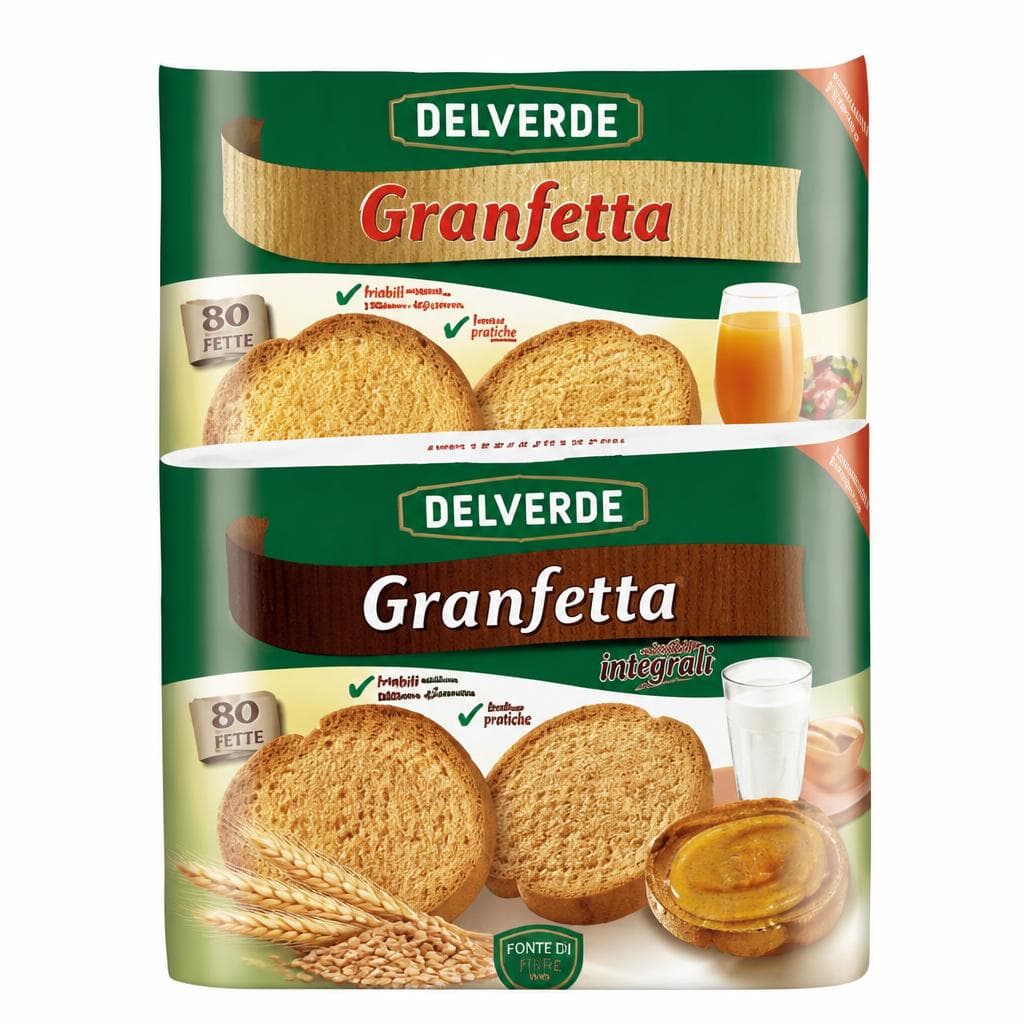 Delverde 80 fette biscottate Granfetta classiche o integrali 600 g in offerta da Il Gigante
