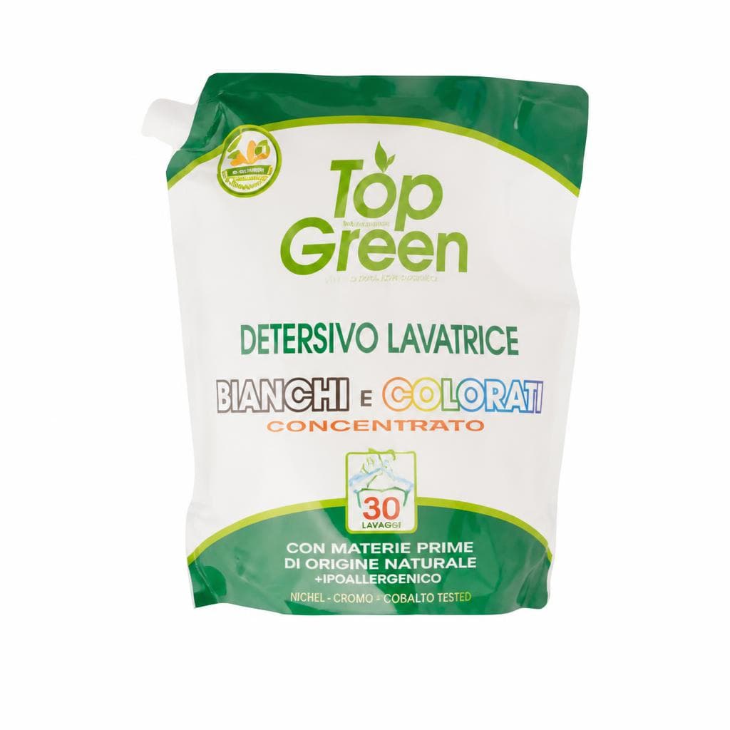 Top Green detersivo lavatrice eco bianchi e colorati, 1500 ml – Dpiù