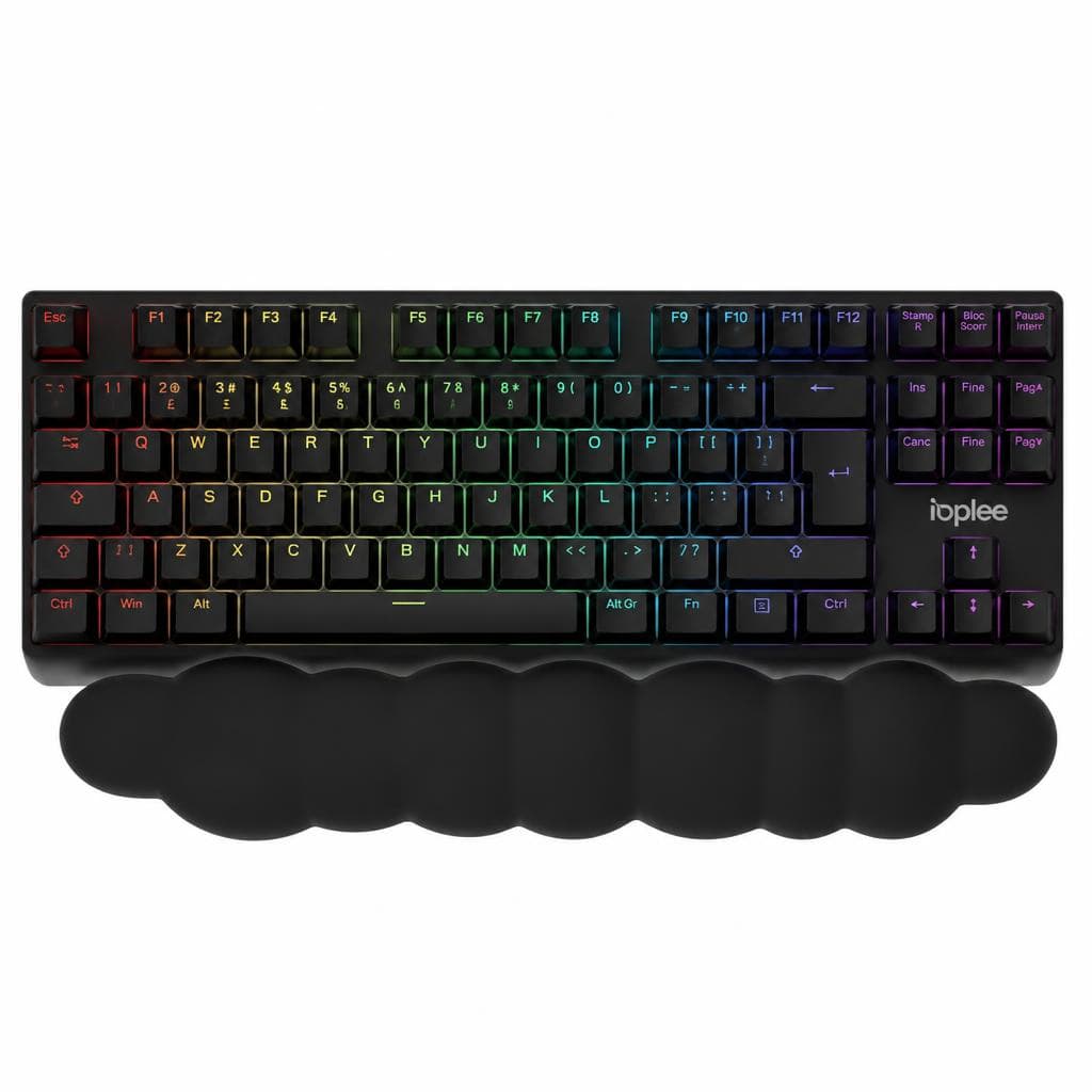 Tastiera meccanica ricaricabile RGB con poggiapolsi Ioplee in offerta da Unieuro
