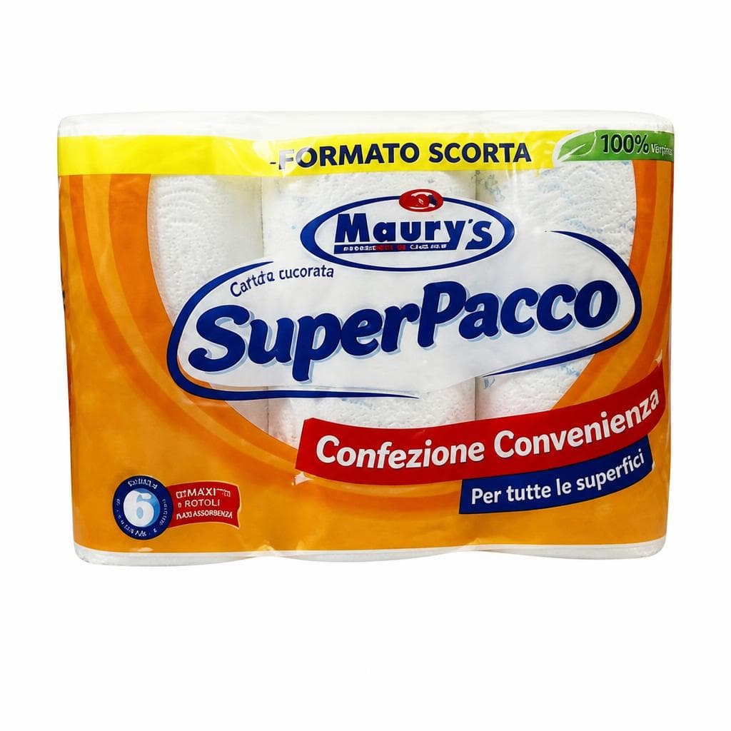 Maury's SuperPacco asciugatutto, 6 rotoli – Maury's