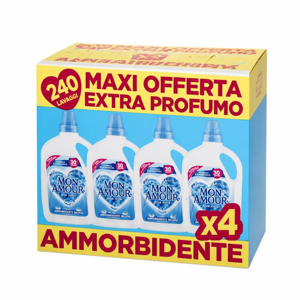 Mon Amour ammorbidente diluito, 4 x 3000 ml – Lidl