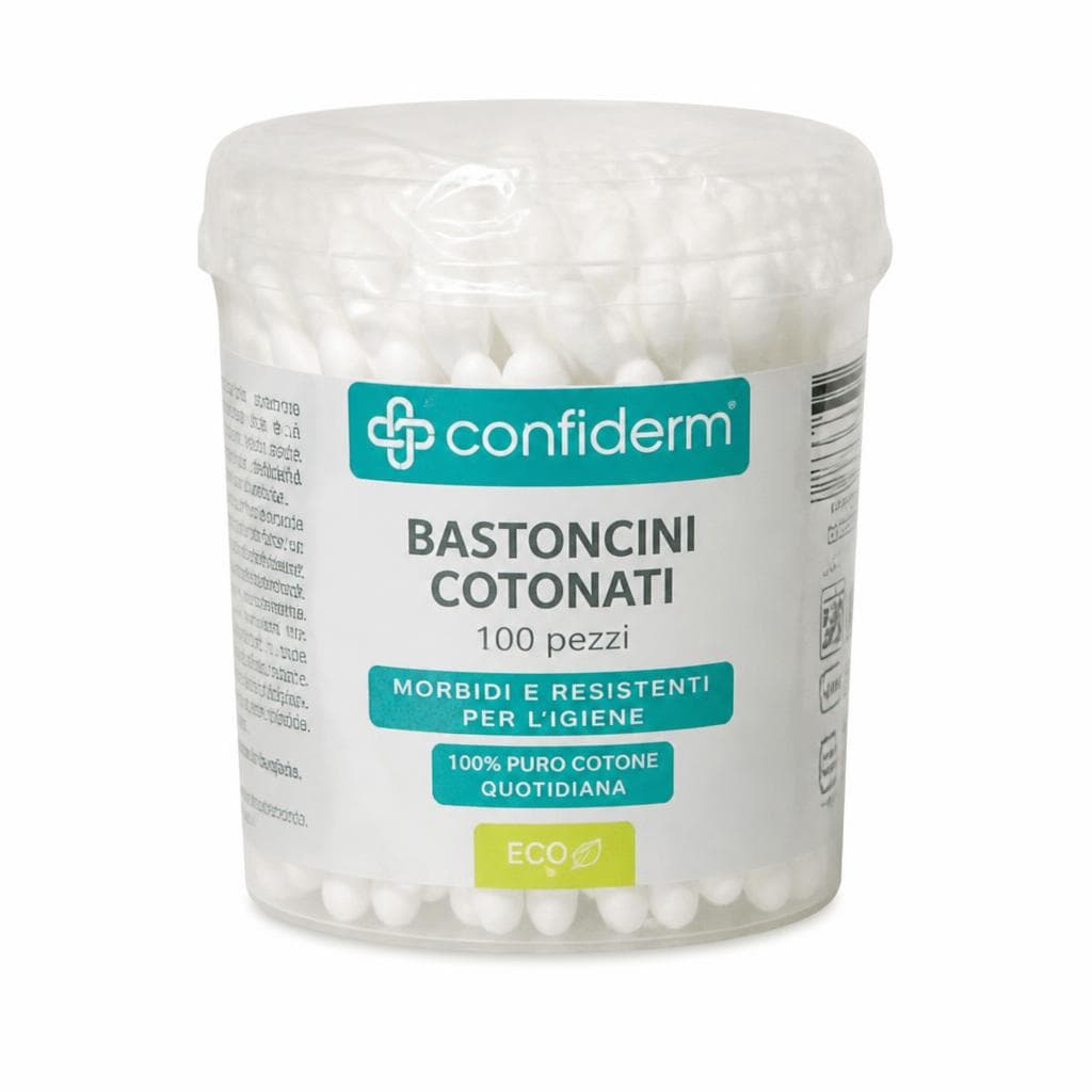 Confiderm bastoncini cotonati 100 pz in offerta da Tigota