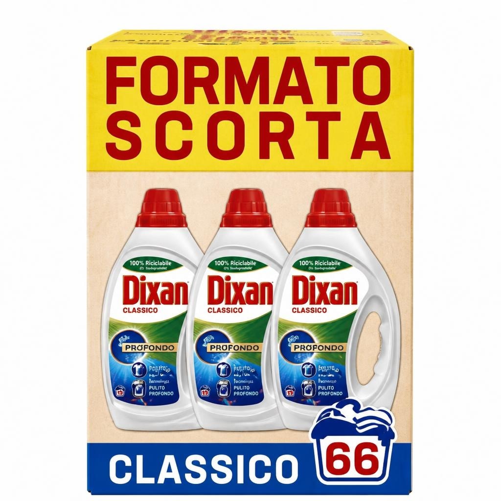 Dixan detersivo liquido per lavatrice 3,3 L in offerta da Bennet