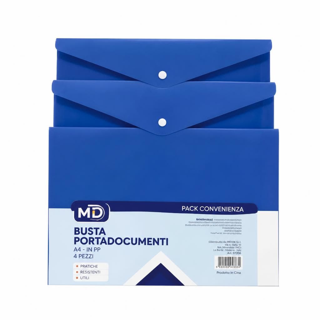 Busta portadocumenti 4 pezzi MD in offerta da MD