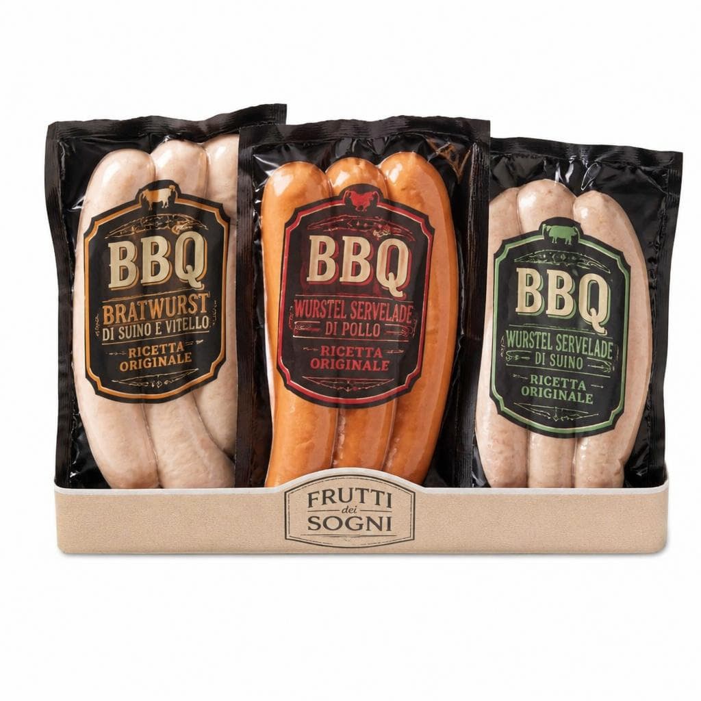 Frutti dei Sogni Bratwurst di suino e vitello, Wurstel Servelade di pollo o di suino, 280 g – Iper La grande i