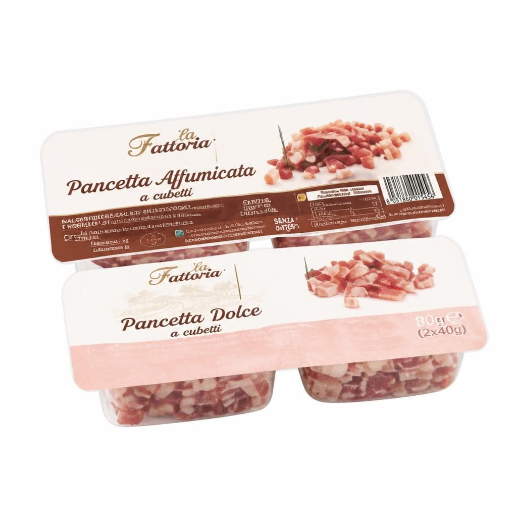 Pancetta a cubetti, 80x2 g La Fattoria – MD