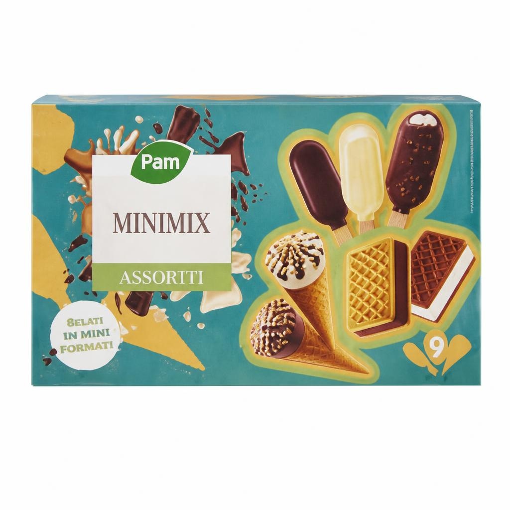 Gelati Minimix assortiti 9 pezzi 300 g Pam in offerta da Panorama