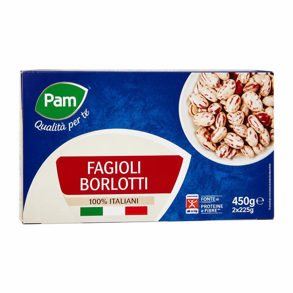 Fagioli borlotti 450 g Pam in offerta da Panorama