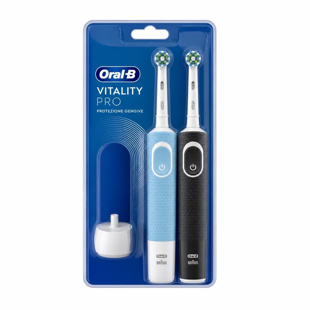 Spazzolino Elettrico Vitality Pro Duo Pack, 2 spazzolini Oral-B – Unieuro