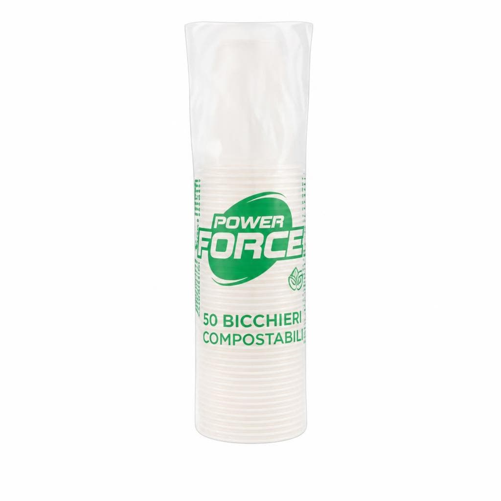 Power Force bicchieri compostabili 50 pezzi in offerta da ALDI