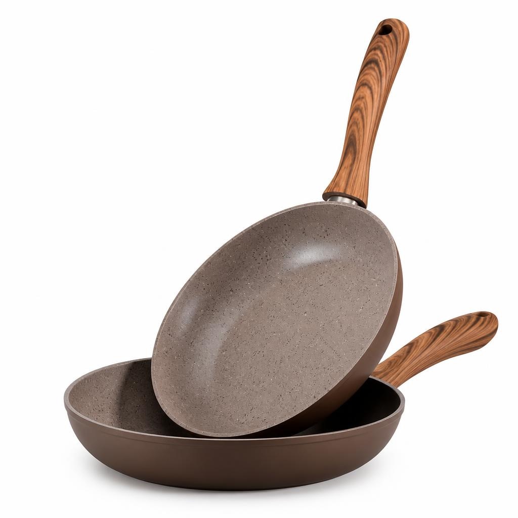 Ghidini Bis Padelle Induzione Manico Effetto Legno 2 pezzi - Offerta nel negozio Carrefour
